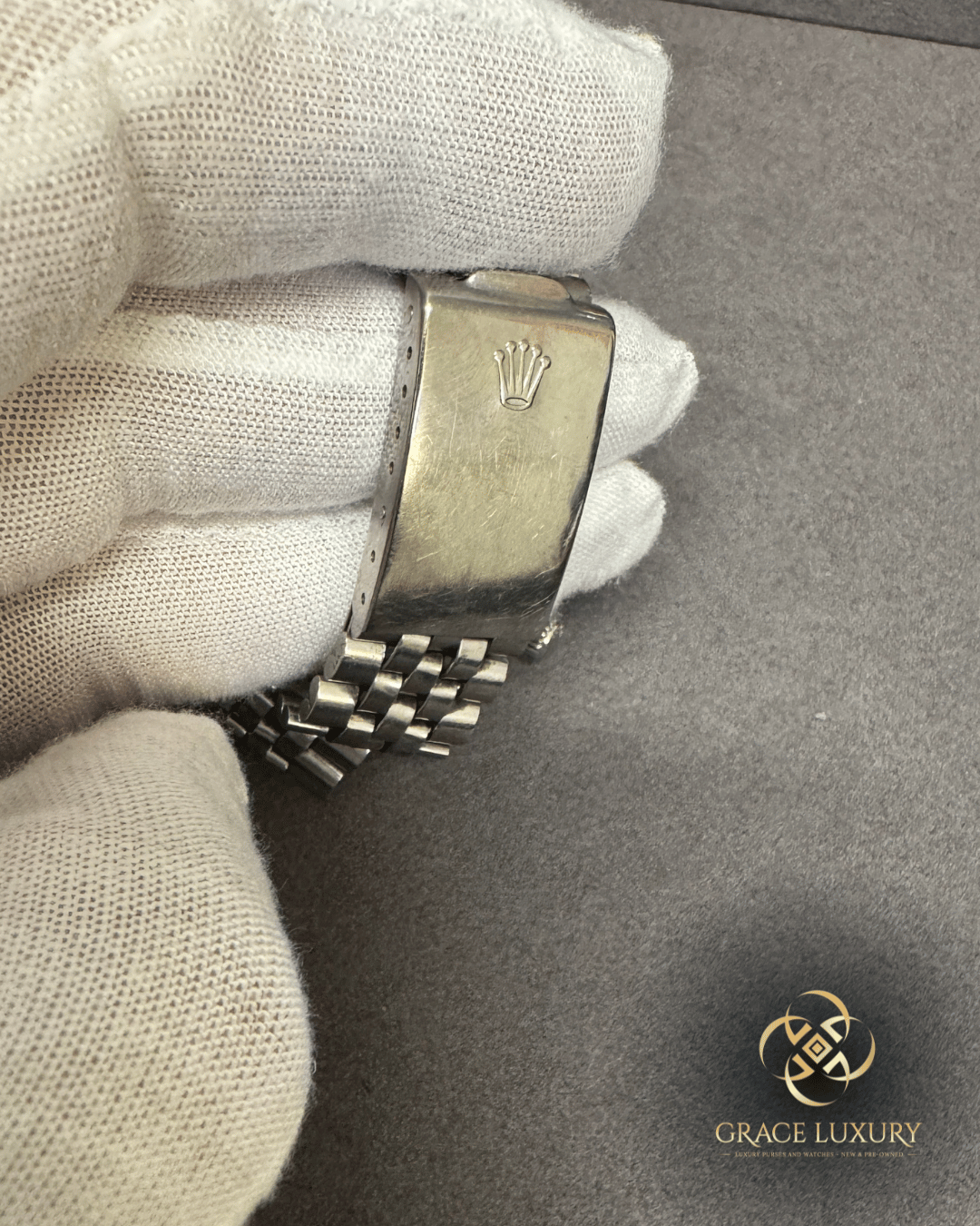 Rolex Datejust #1603 Silver Jubilee Bracelet with Silver Bezel 36mm
