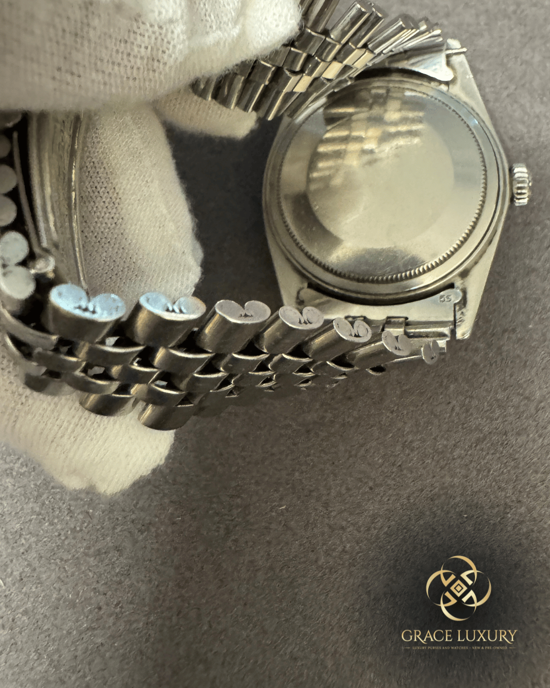 Rolex Datejust #1603 Silver Jubilee Bracelet with Silver Bezel 36mm
