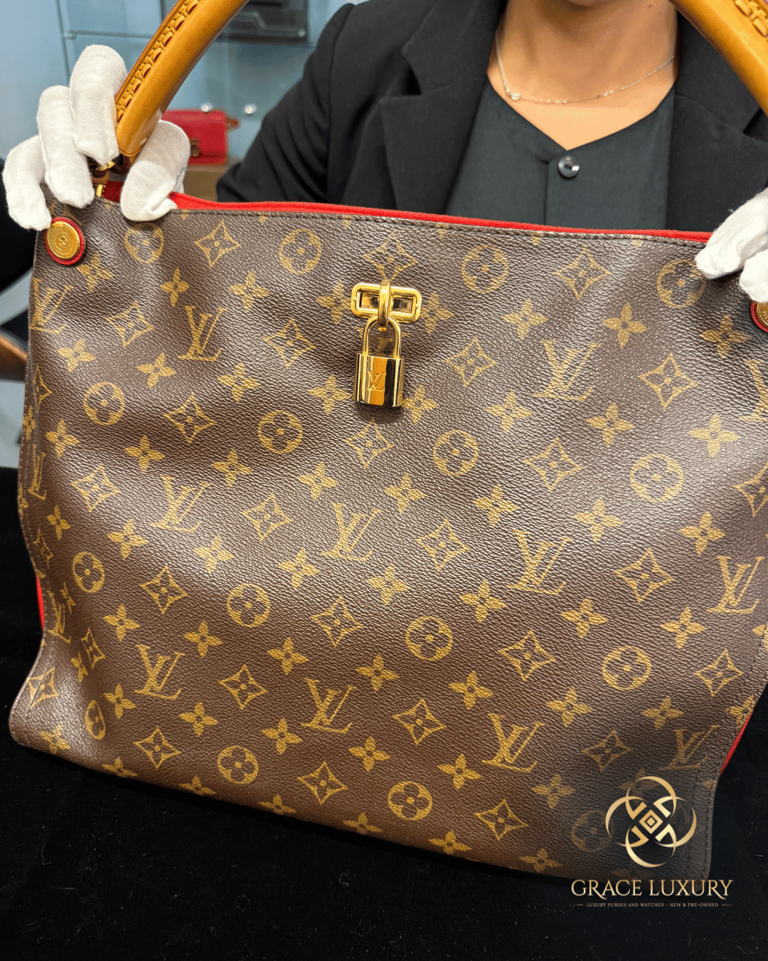 Louis Vuitton Gaia Monogram with Red Leather