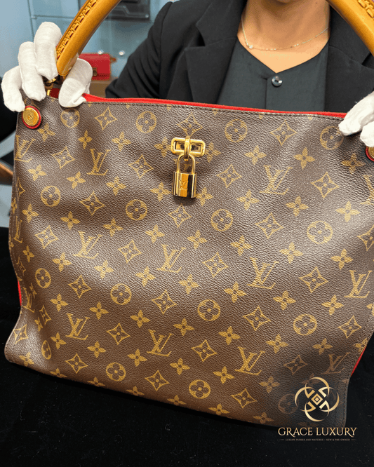 Louis Vuitton Gaia Monogram with Red Leather
