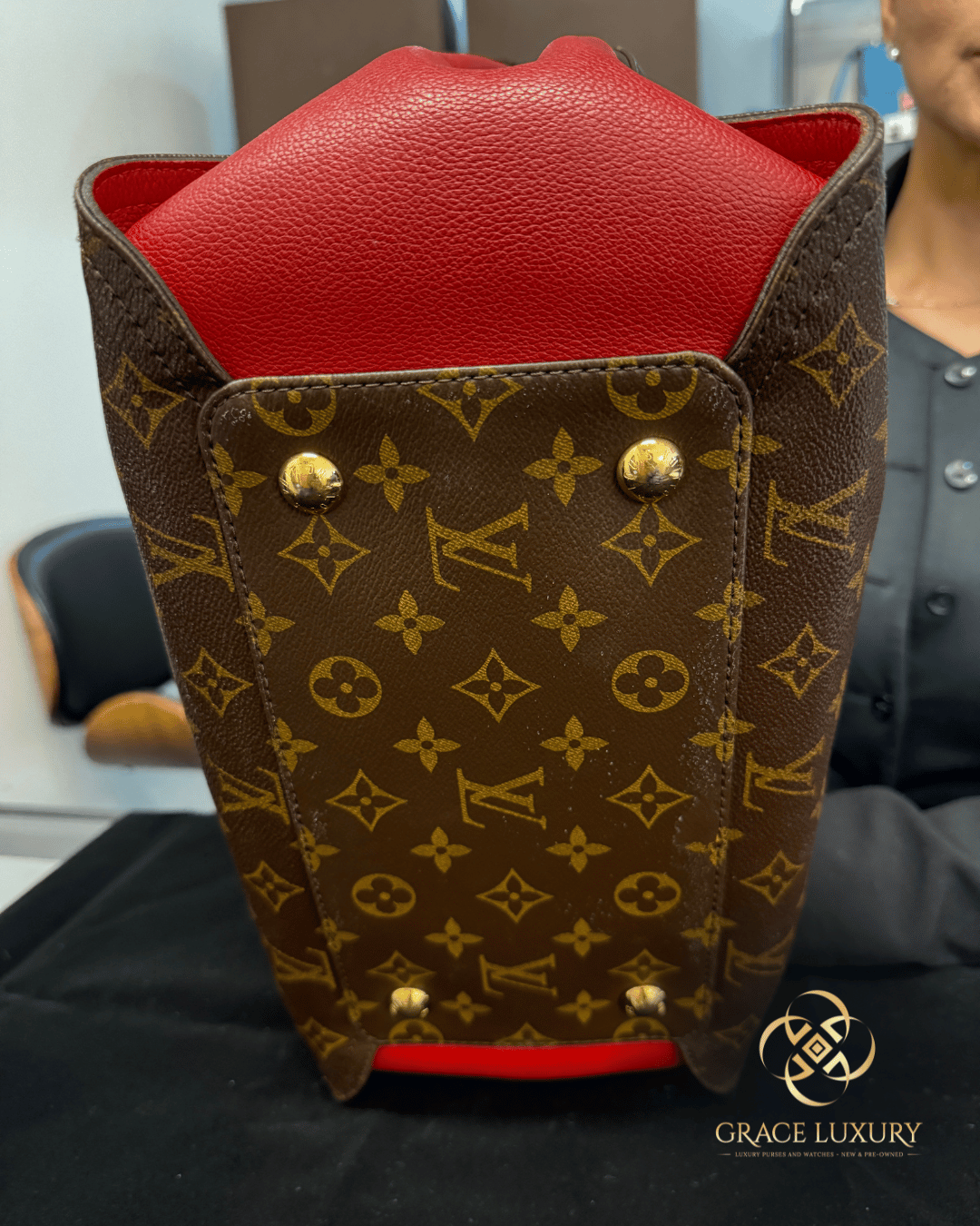 Louis Vuitton Gaia Monogram with Red Leather