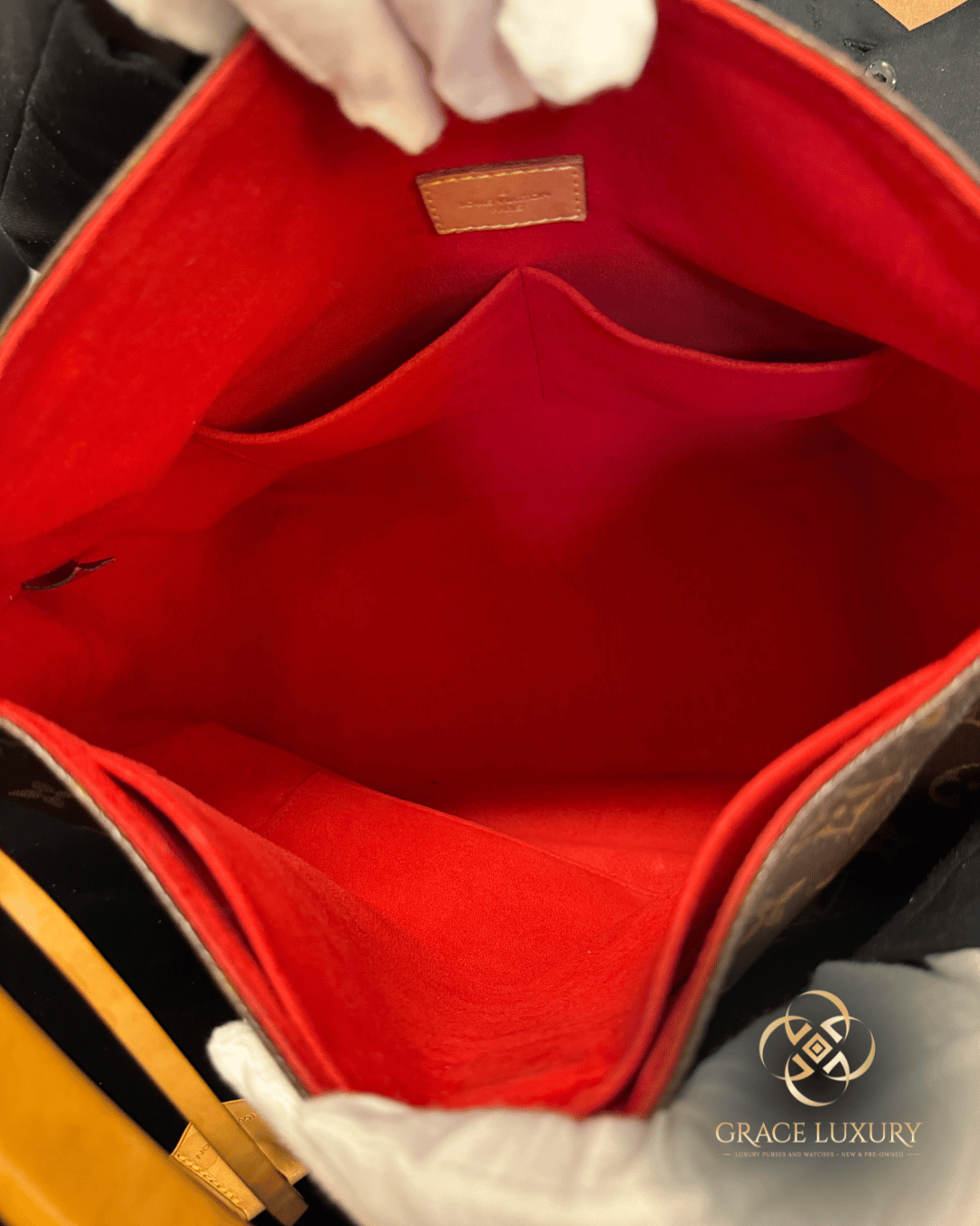 Louis Vuitton Gaia Monogram with Red Leather