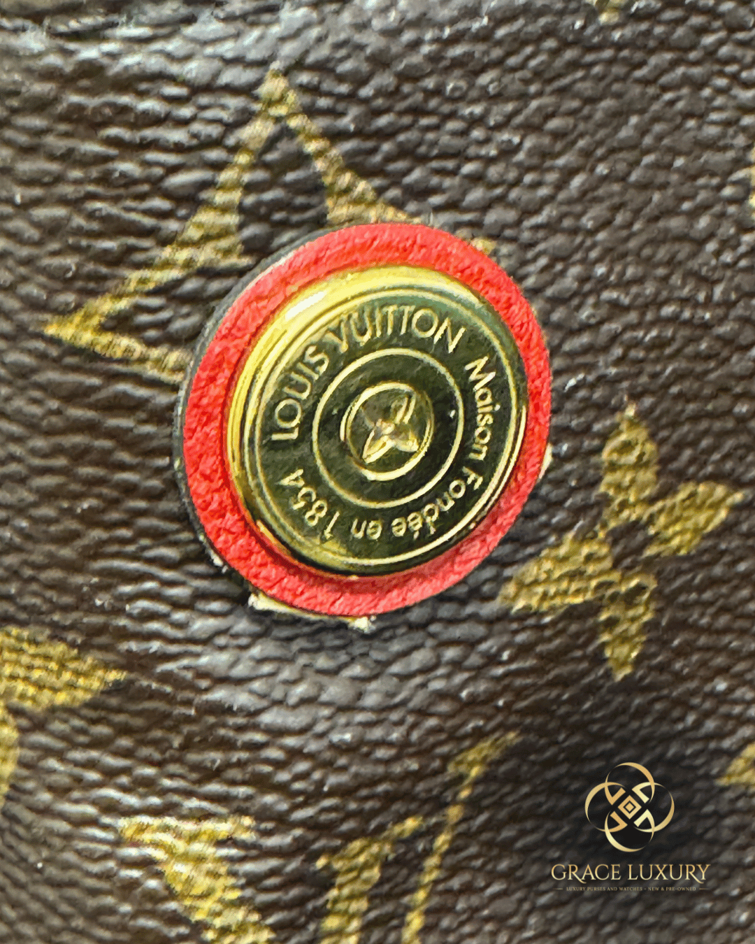 Louis Vuitton Gaia Monogram with Red Leather