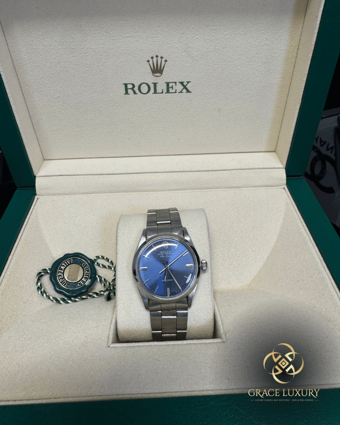 Rolex Air-King 5500 34mm – 1974 Vintage Stainless Steel Automatic Watch