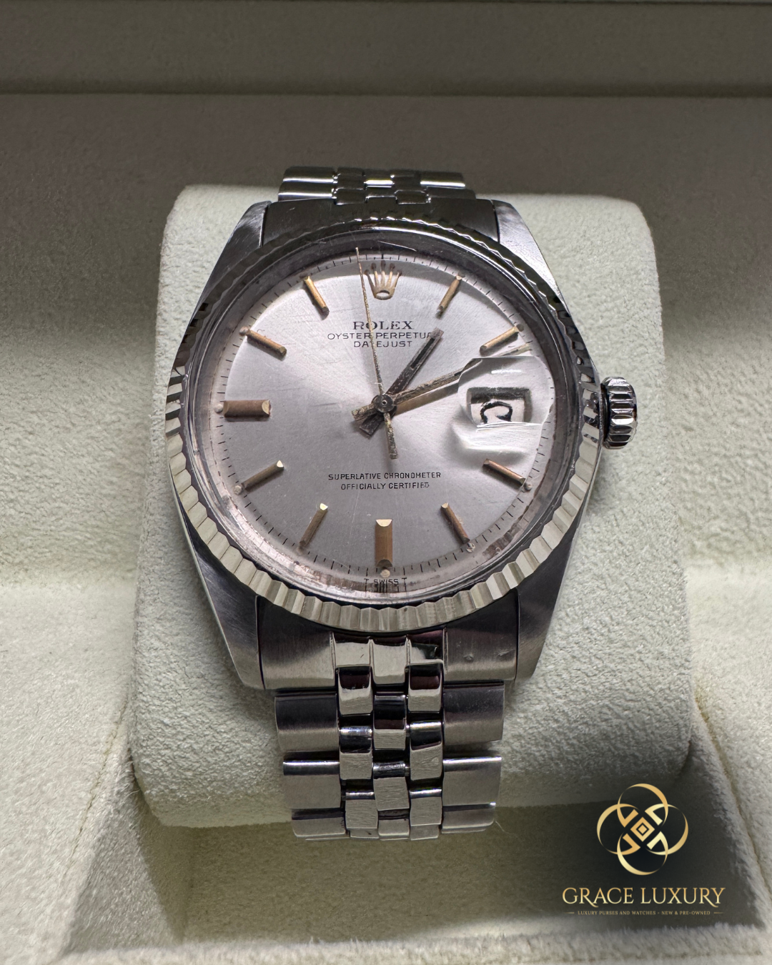 Rolex Datejust 1601 36mm Silver Dial Gold Index – 1969 Vintage Two-Tone Classic